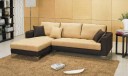 0962 Dual-Toned Microfiber Sectional Sofa
