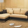 0962 Dual-Toned Microfiber Sectional Sofa
