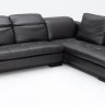 1052 – Espresso Bonded Leather Sectional Sofa