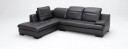 1052 – Espresso Bonded Leather Sectional Sofa (Left Facing Chaise)
