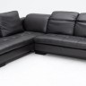 1052 – Espresso Bonded Leather Sectional Sofa (Left Facing Chaise)