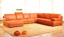 2227 Orange Contemporary Orange Sectional Sofa