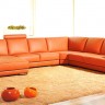 2227 Orange Contemporary Orange Sectional Sofa