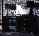 AA6808 Armani Modern Black Crocodile Texture Buffet