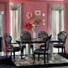 Barocco Black Traditional Dining Set