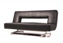 0926 – Fold-Out Espresso Leatherette  Sofa Bed