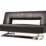 0926 – Fold-Out Espresso Leatherette  Sofa Bed