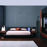 Alaska Night Modern Black Lacquer Bed
