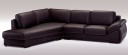 Holiday Espresso Italian Leather Sectional Sofa