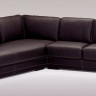 Holiday Espresso Italian Leather Sectional Sofa