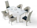 HT-10 White Patio Dining Set