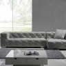 T163 – Full Leather Sectional Sofa with Crystals