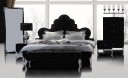 Prague – Transitional Black Leatherette Padded Bed