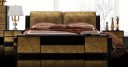 Overlap – Luxurious Golden Leatherette Bed