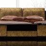Overlap – Luxurious Golden Leatherette Bed