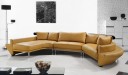 Jupiter Mustard Leather Sectional Sofa