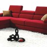 1020 – Red Fabric Sectional Sofa