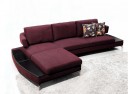 1077 – Purple Fabric Sectional Sofa