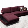 1077 – Purple Fabric Sectional Sofa